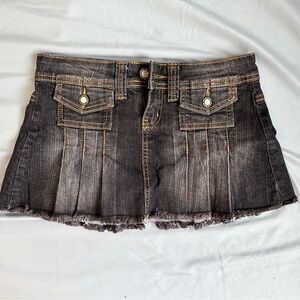 BONGO Black Denim Mini Skirt